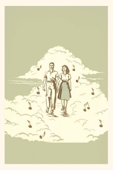 Vintage Journal Couple Strolling On Cloud