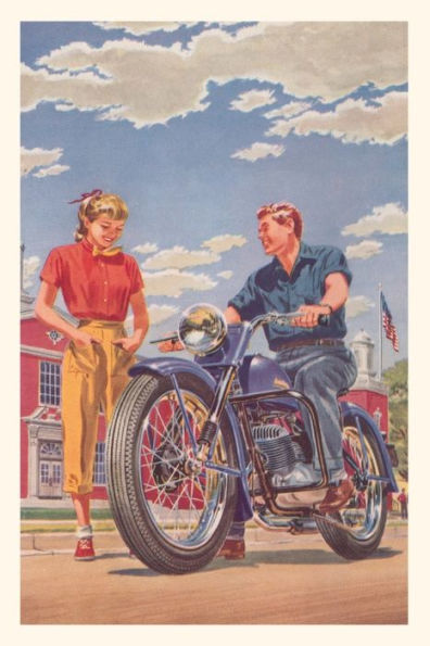 Vintage Journal Couple With Motorcycle