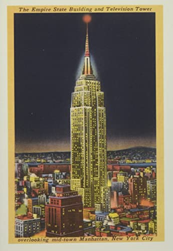 Vintage Journal Empire State Building At Night, New York City (Pocket Sized