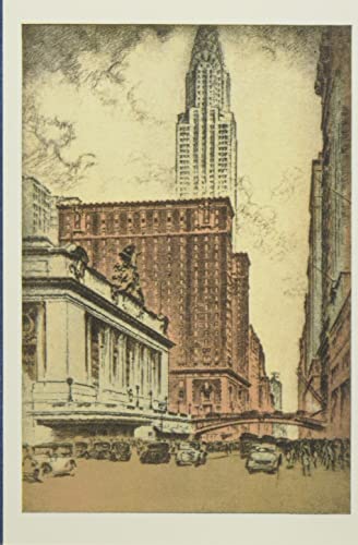 Vintage Journal Grand Central Station And Chrysler Building Illustration (Pocket Sized