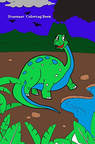 Dinosaur Coloring Book: Medium Size 6X9 Inch For Boys And Girls 35 Coloring Pages With Dinosaur Names Included (Medium Size 6X9 Version)