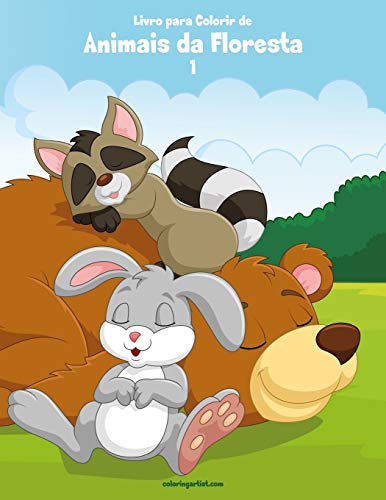 Livro Para Colorir De Animais Da Floresta 1 (Portuguese Edition)