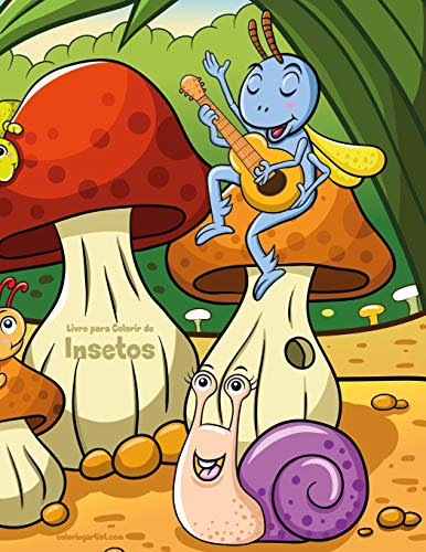 Livro Para Colorir De Insetos (Portuguese Edition)