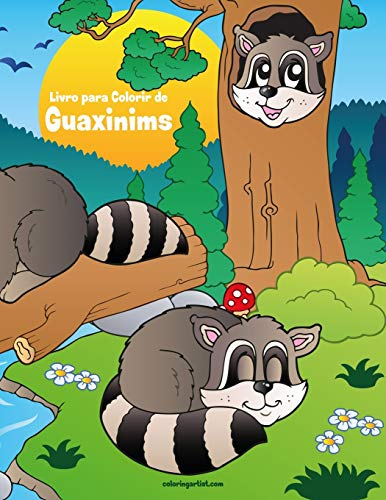 Livro para Colorir de Guaxinims (Portuguese Edition)