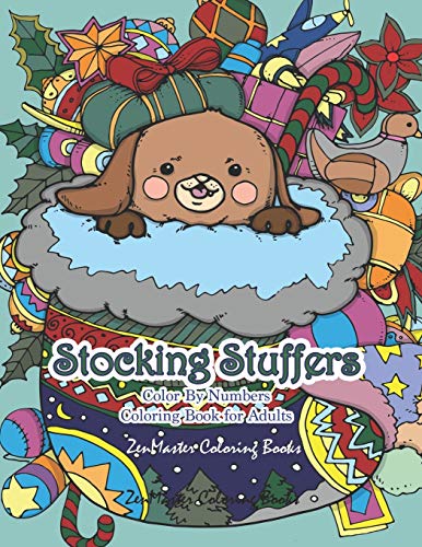 Stocking Stuffers Color By Numbers Coloring Book for Adults: An Adult Color By Numbers Coloring Book of Stockings full of Cute Baby Animals With ... (Adult Color By Number Coloring Books)