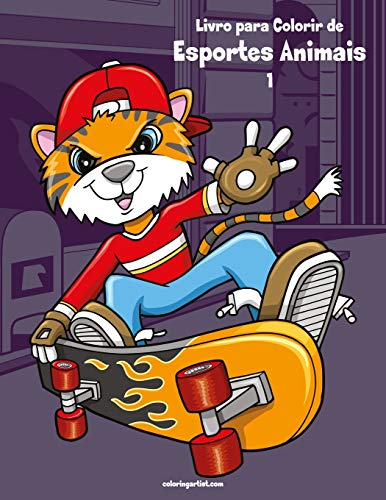 Livro para Colorir de Esportes Animais 1 (Portuguese Edition)