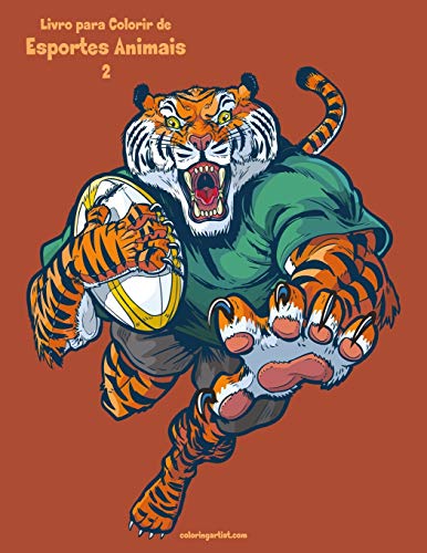 Livro Para Colorir De Esportes Animais 2 (Portuguese Edition)