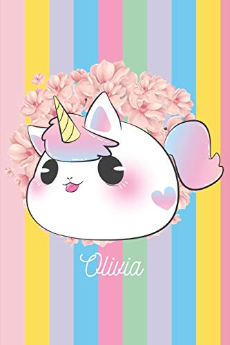 Olivia: Licorne Et Chevaux: Personalisé Carnet De Notes Cadeau Ligné Pour Les Filles Et Étudiantes (French Edition)