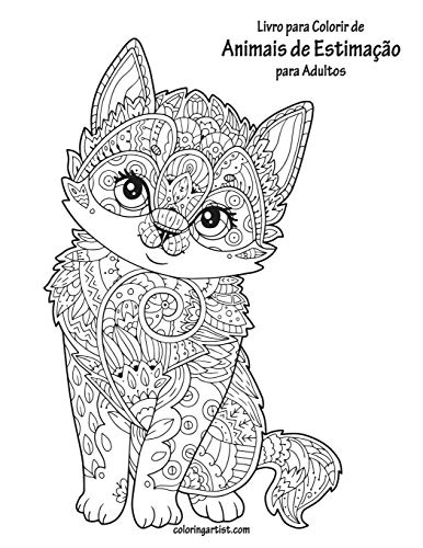 Livro para Colorir de Animais de Estimação para Adultos (Portuguese Edition)