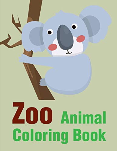 Zoo Animal Coloring Book: Christmas Book ,Easy And Funny Animal Images (Funny Gift Ideas)