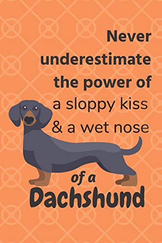 Never Underestimate The Power Of A Sloppy Kiss & A Wet Nose Of A Dachshund: For Dachshund Dog Fans