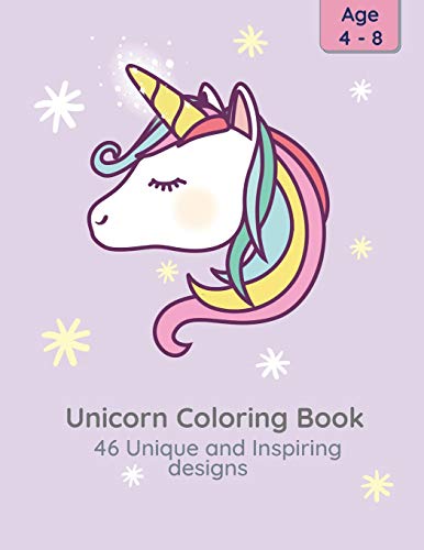 Unicorn Coloring Book: Unicorn Coloring Book for Kids: Magical Unicorn Coloring Book for Girls, Boys, and Anyone Who Loves Unicorns - 50 unique pages with single sided pages