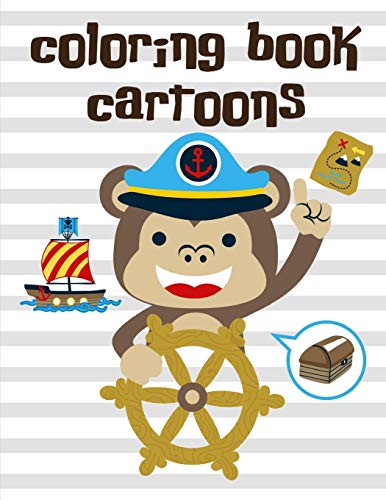 Coloring Book Cartoons: Mind Relaxation Everyday Tools From Pets And Wildlife Images For Adults To Relief Stress, Ages 7-9 (Sport World)