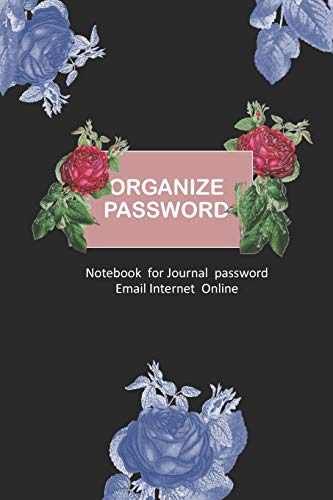 Organize Password: Manager For Individuals Login Internet Address,Website Username Email/Login With Rose Cover
