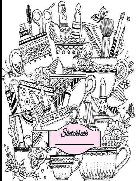 Sketchbook : Matte Cover For Coloring Bonus Back Cover - 8.5X11 110 White Bordered Paper For Sketching, Drawing, Doodling And More!