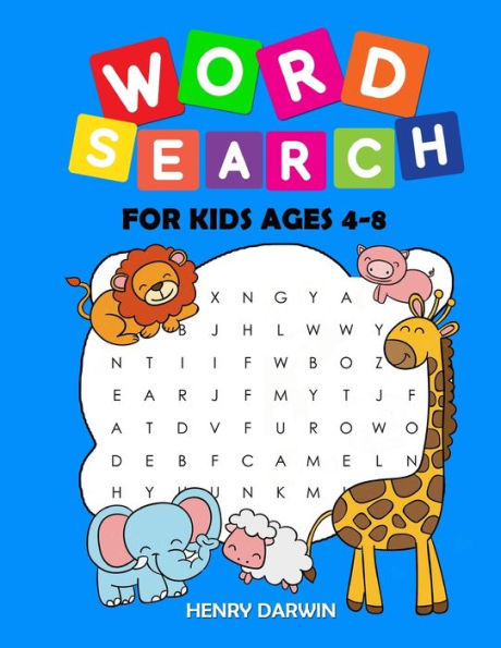 Word Search For Kids Ages 4-8 : Earlybird Kindergarten Kids Activities Word Search, Animal, Fruits, Vegetable, Body Vocabulary