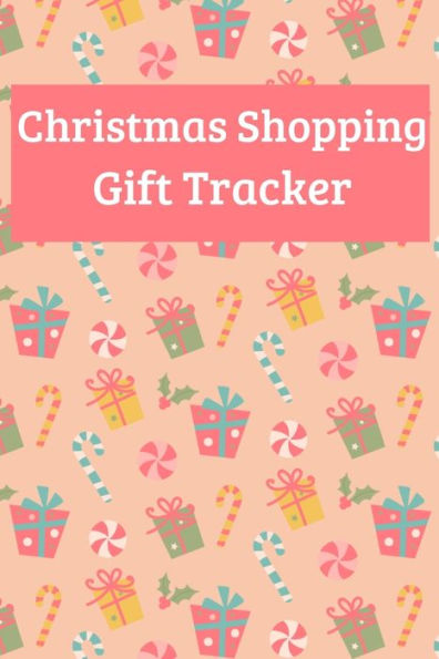 Christmas Shopping Gift Tracker: Multi Colored Christmas Gifts and Candy Canes Design