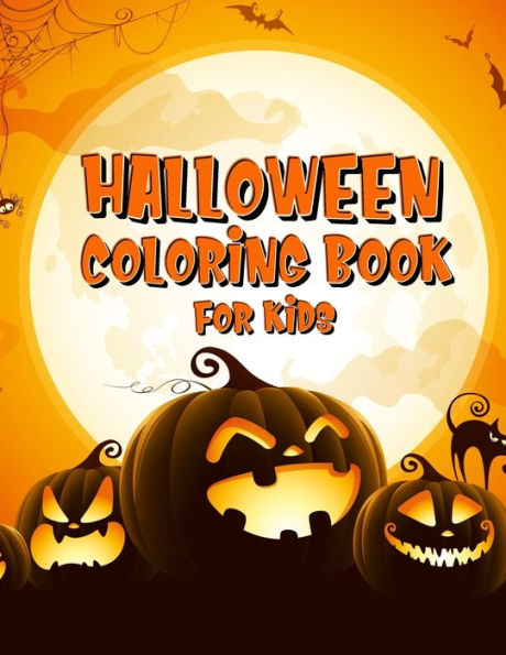 Halloween Coloring Book For Kids: Coloring Book for Kids, Ages 4-8, Great For Learning and Coloring with 24 Scary Halloween Illustrations