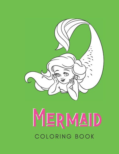 Mermaid Coloring Book : For Seniors With Dementia - 60 Pages - Paperback - Made In Usa - Size 8.5 X 11