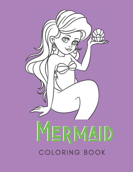 Mermaid Coloring Book : For Adults With Anxiety - 30 Pages - Paperback - Made In Usa - 8.X11 Size