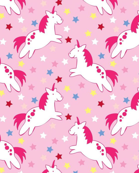 Unicorns And Stars Story Paper : Fun Unicorns Dotted Midline And Picture Space - Grades K-2 School Exercise Book