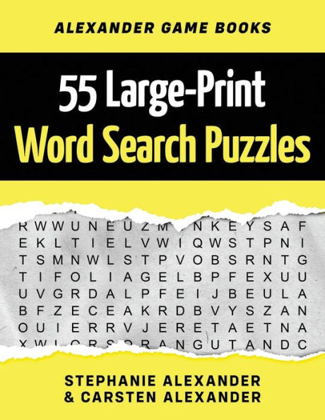 55 Large-Print Word Search Puzzles: Fun Brain Games for Adults and Kids (101 Large-Print Word Search Puzzles)