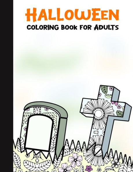 Halloween Coloring Book for Adults: 50 Halloween Illustrations Printed On One Side, Safe For Markers | Fun Craft Activity Gift | Stress Relieving Designs (Spooky House) - 9781696290388
