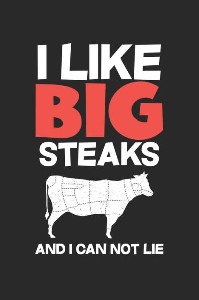 Mein Grillbuch : ? Deine Eigenen Grillrezepte Auf Einen Blick ? Vorausgefülltes Grillprotokoll Für Deine Eigenen Rezepte Und Fleisch-Kreationen ? Grillen Wie Echte Männer ? 6X9 Format ? Motiv: I Like Big Steaks 12