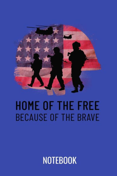Home of the free because of the brave: a5 notebook, dotted, dot grid 120 pages - 9781699884324