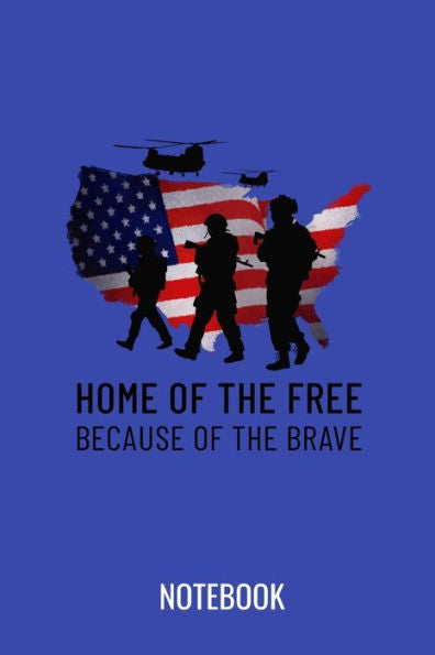Home of the free because of the brave: a5 notebook, dotted, dot grid 120 pages - 9781699884935