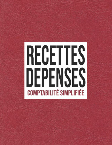 Recettes D?penses, Comptabilit? Simplifi? : Registre Comptable Simple Rouge 100 Pages De 30 Lignes 102 Pages A4 8,5 X 11