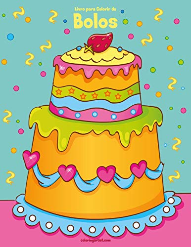 Livro para Colorir de Bolos (Portuguese Edition)
