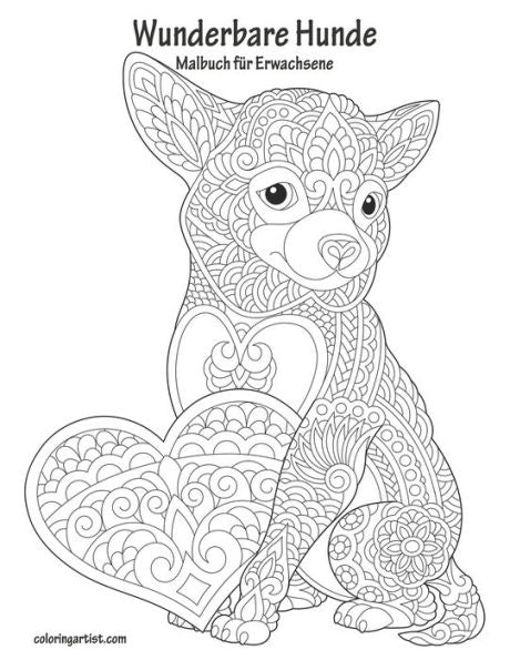 Wunderbare Hunde Malbuch F?r Erwachsene 1