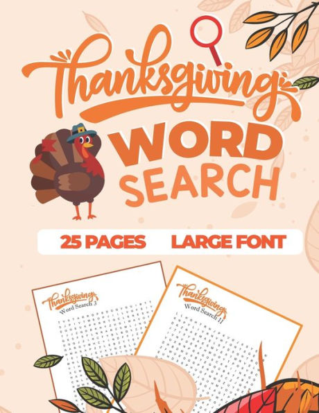Thanksgiving Word Search : Word Search Fall & Winter - 25 Puzzles About Thanksgiving And Fall