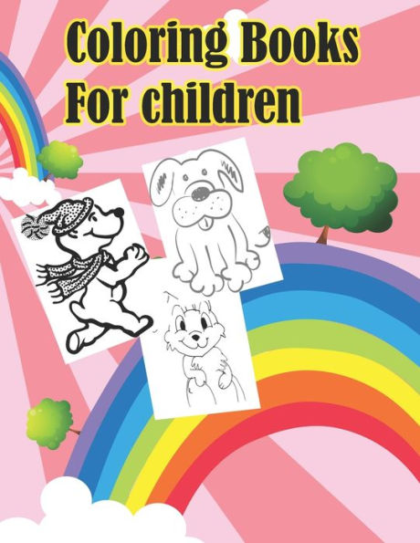 Coloring books for children : different forms Animals , Cartoons ,Learn coloring