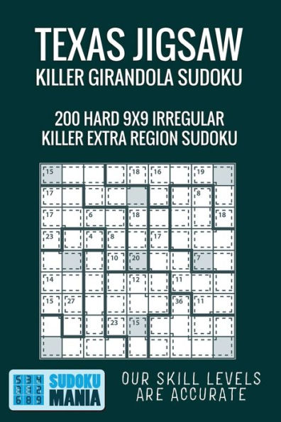 Texas Jigsaw Killer Girandola Sudoku : 200 Hard 9X9 Irregular Killer Extra Region Sudoku