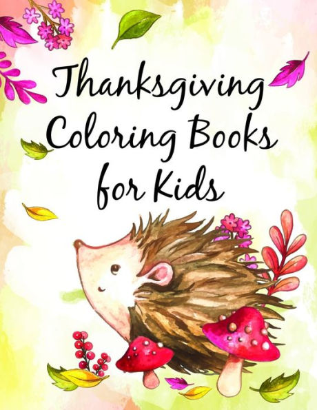 Thanksgiving Coloring Books For Kids : Funny Animals Coloring Pages For Children, Preschool, Kindergarten Age 3-5