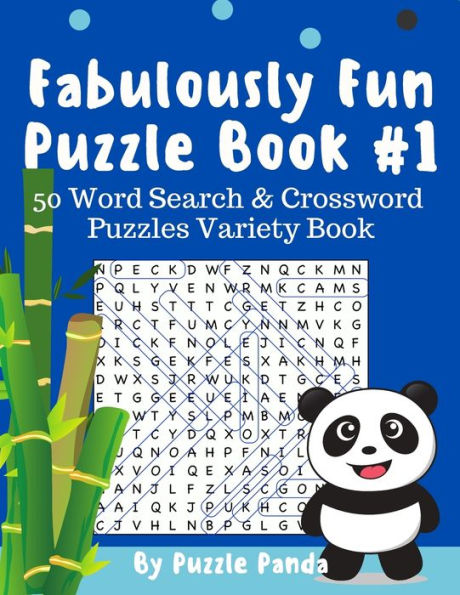Fabulously Fun Puzzle Book # 1 (Word Search and Crossword Puzzles by Puzzle Panda Publishing)