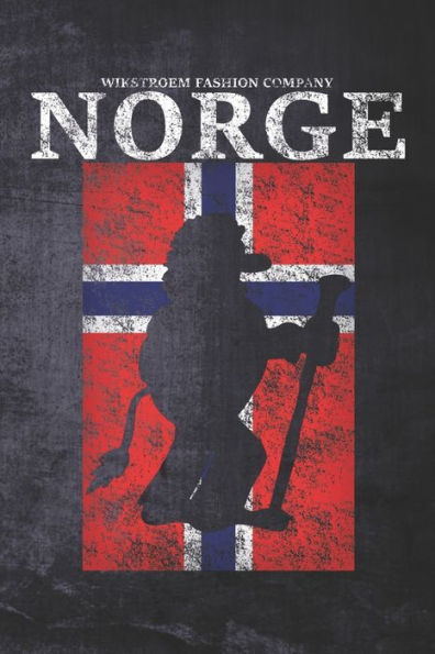 Wikstroem - Notes : Norway Norge Troll Flag Used Look - Notebook 6X9 Dot Grid