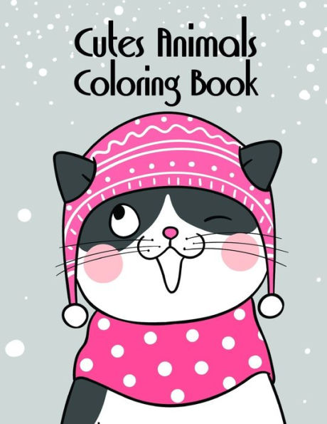Cutes Animals Coloring Book: An Adorable Coloring Christmas Book with Cute Animals, Playful Kids, Best for Children (Perfect gift)