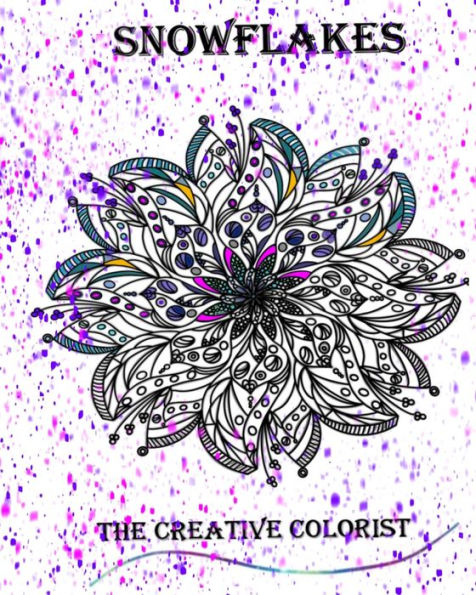 Modern Snowflake : Adult Coloring-Stress Relieving Book