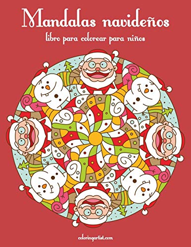Mandalas navide??os libro para colorear para ni??os (Spanish Edition)