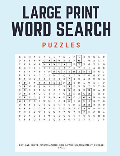 Large Print Word Search Puzzles: 60 Large Print Word Search Puzzles with Solutions