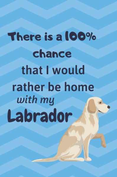There Is A 100% Chance That I Would Rather Be Home With My Labrador : For Medium Dog Breed Fans