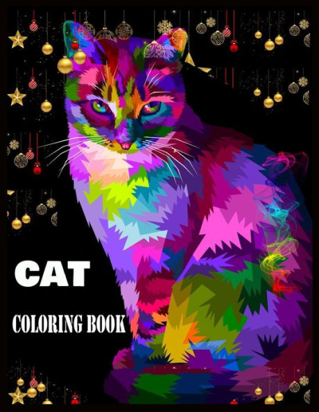 CAT COLORING BOOK: Stress Relieving Designs
