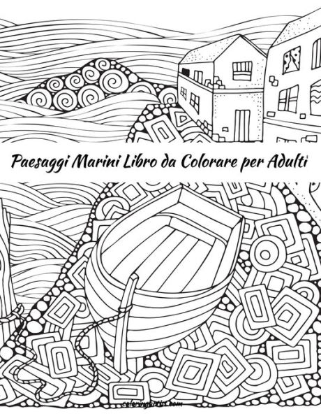 Paesaggi Marini Libro Da Colorare Per Adulti 1