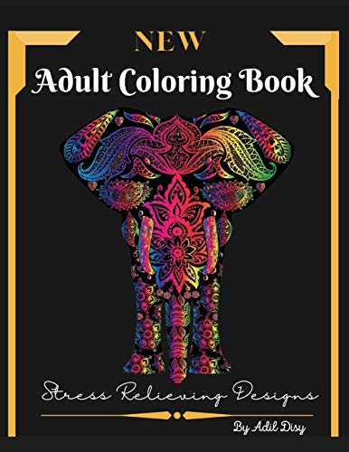 Adult Coloring Book: New Designs Stress Relieving for Adults Amazing Pages, Large Size 8,5 x 11 (Middle English Edition)
