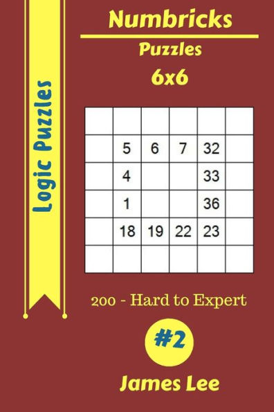 Numbricks Puzzles - 200 Hard To Expert 6X6