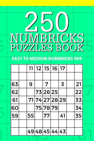 250 Numbricks Puzzle Book: Easy to Medium Numbricks 9x9 (Numbricks Collection)