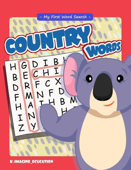 My First Word Search - Country Words : Word Search Puzzle For Kids Ages 4 -6 Years